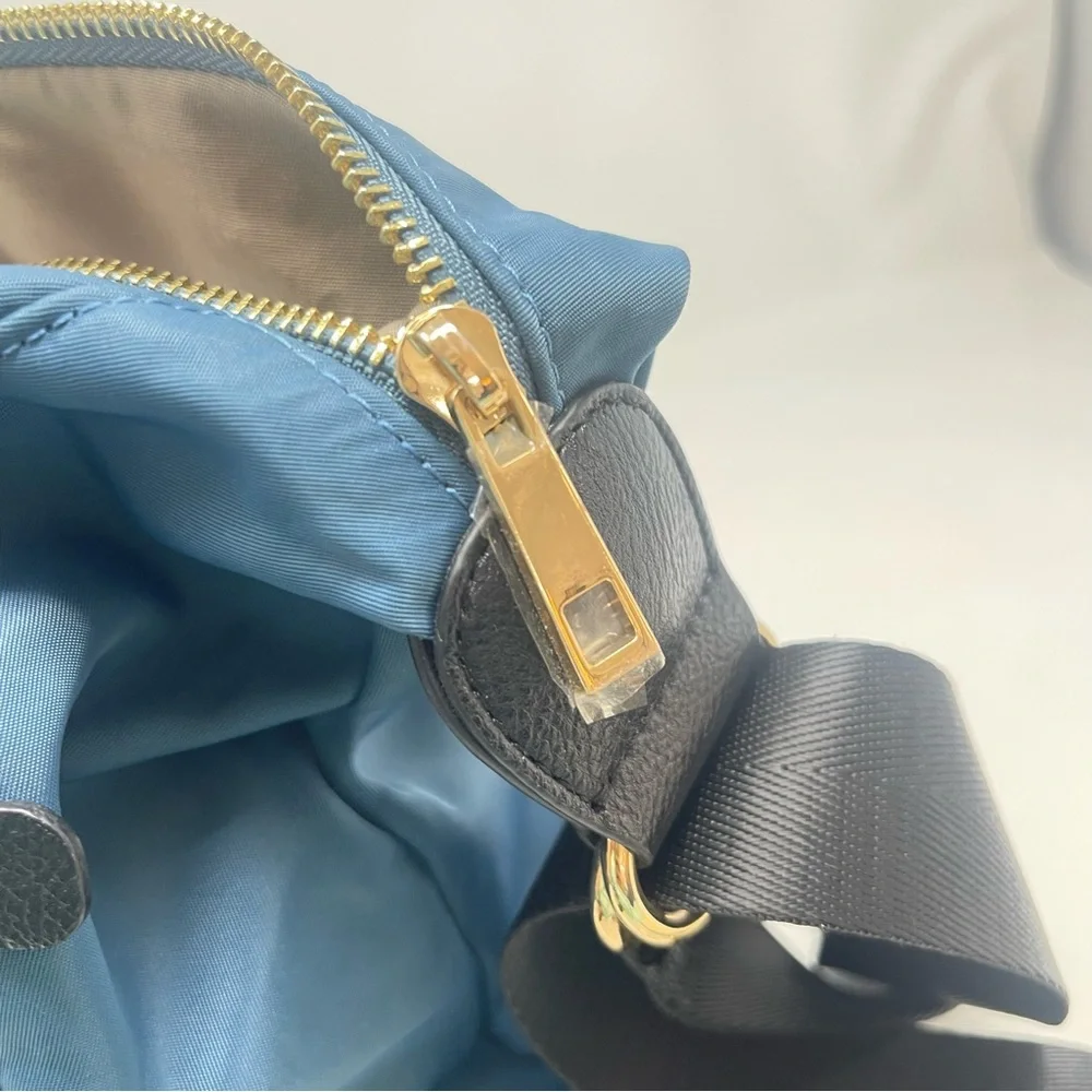 Vintage Blue Convertible Backpack, Large Nylon Shoulder Bag‎ | Sondra Roberts